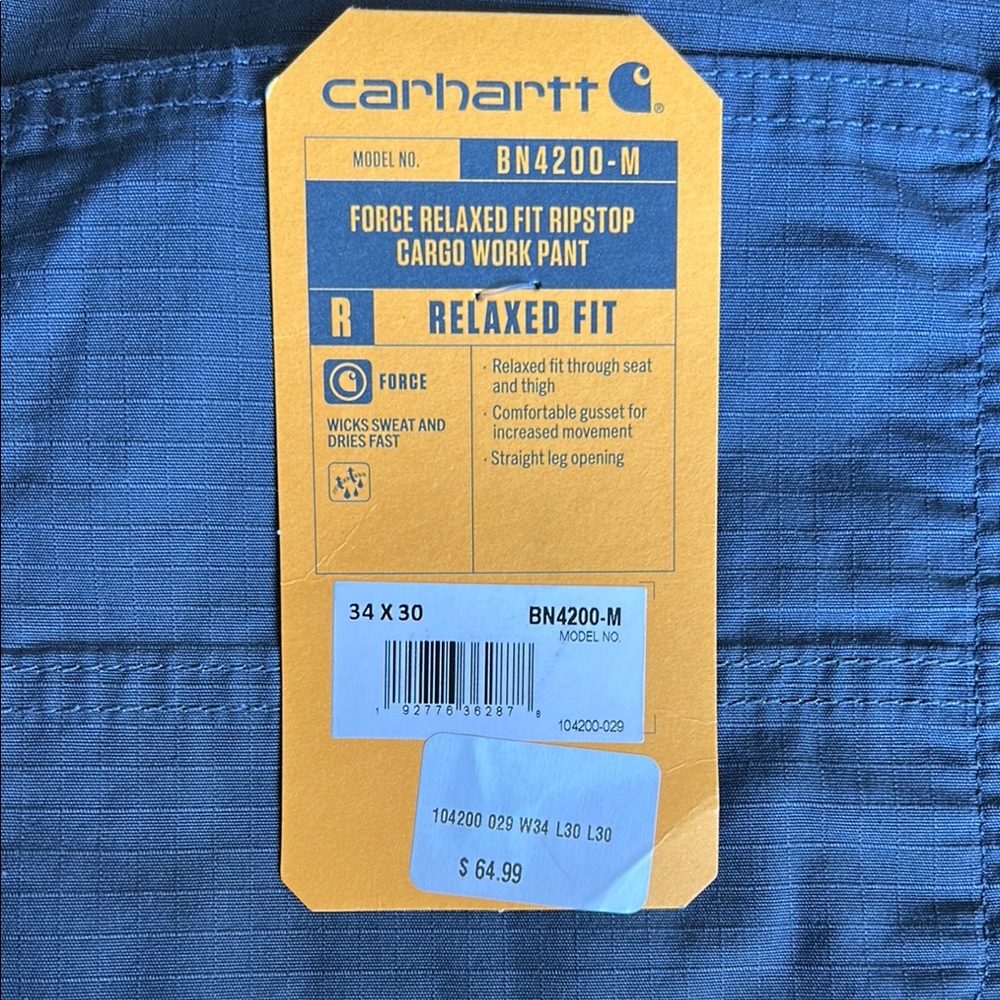 Carhartt Blue Cargo Work Pants